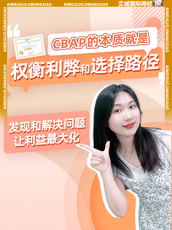 CBAP的本質(zhì)就是權(quán)衡利弊和選擇路徑， 發(fā)現(xiàn)和解決問題，然后讓利益_大化