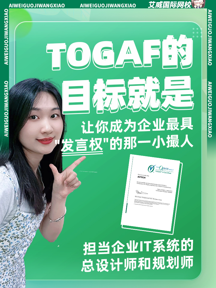 TOGAF的目標就是讓你成為企業(yè)_具“發(fā)言權(quán)”的那一小撮人，擔(dān)當(dāng)企業(yè)IT系統(tǒng)的總設(shè)計師和規(guī)劃師